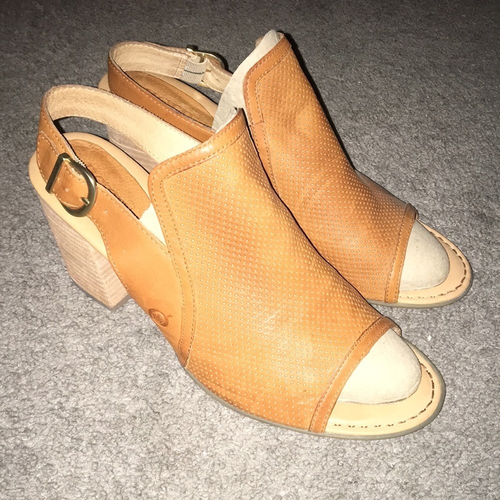 Born Sutra Perf (Cognac Full Grain Leather) High Heel Sandals